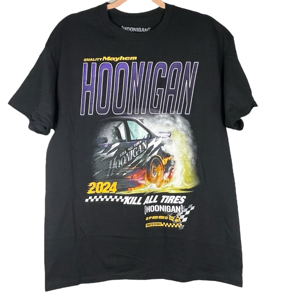 Men’s Hoonigan quality mayhem black t-shirt. Size Large.